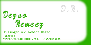 dezso nemecz business card